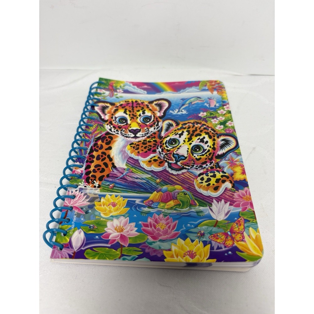 Lisa Frank Leopard Cub Phat Pad Notepad Notebook Spiral Lined Paper Colorful NOS